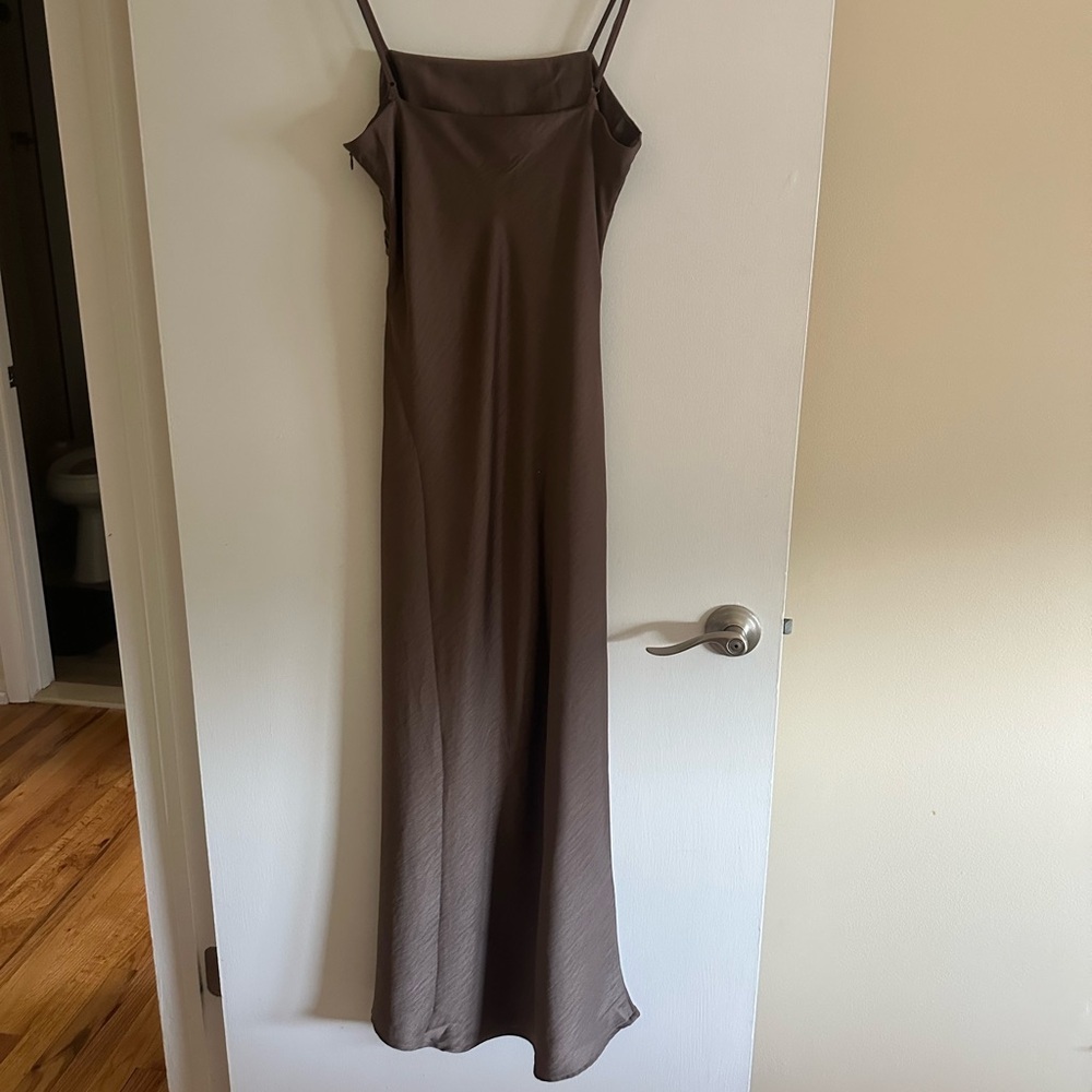 House of Harlow Satin Ruched Wedding Guest Dress - Picture 3 of 4